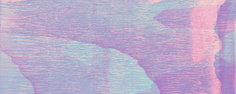Risograph grain effect print background. Pastel blue pink analog screen print texture. Distort risoprint background with halftone effect. Retro riso print analog film cover texture. 90s art bg.