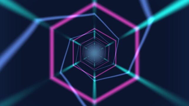 Neon Wormhole Tunnel Background Seamless Loop