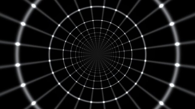 Monochrome Elegant Tunnel Background Seamless Loop