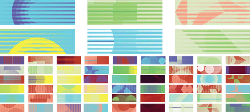 Speed Lines banner set. Vector Illustration . Fast Motion . Logo Design elements bundle . Movement effect . Abstract Geometric shape .
