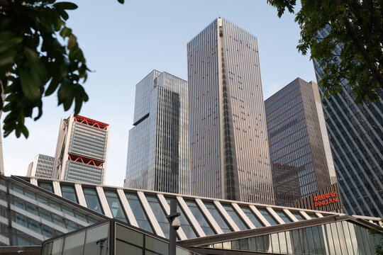 Modern high-rise buildings in Qianhai Shenzhen