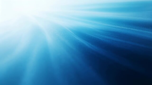 Shifting upper-left white glow fanning blue rays in gradient via frames, showing two specks right
