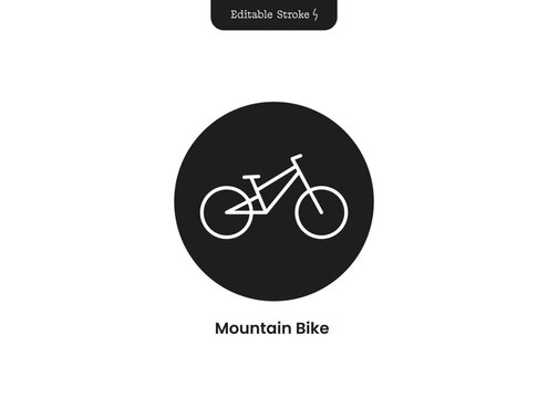 Minimal Mountain Bicycle Types Icon