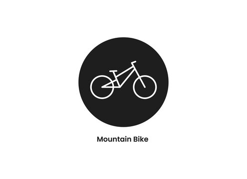 Minimal Mountain Bicycle Types Icon
