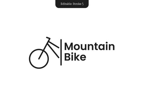 Minimal Mountain bike logotype, Bicycle Logo