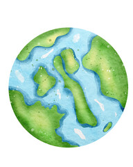 green planet earth illustration  © Elsa