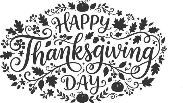 Celebrating canadian thanksgiving with a beautiful vector illustration featuring fall foliage pumpkins and elegant hand lettered typography for festive greetings and seasonal designs