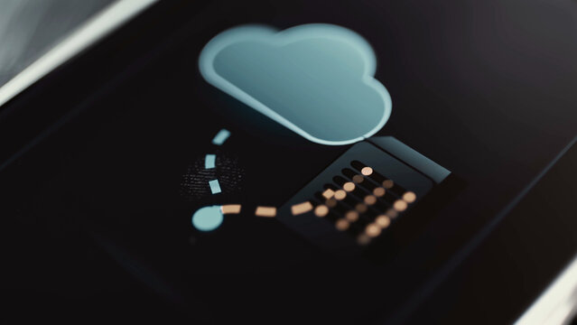 Cloud connection linked to a compact server rack