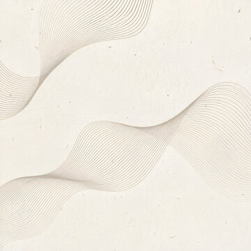 Minimal Handmade Paper Texture with Elegant Abstract Flowing Line Pattern