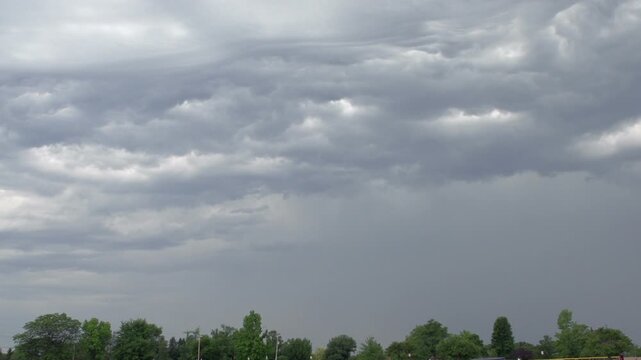 Storm above park tilt shot
