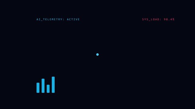 Ai telemetry active system load hud interface for data analytics and digital technology monitoring animation 4k