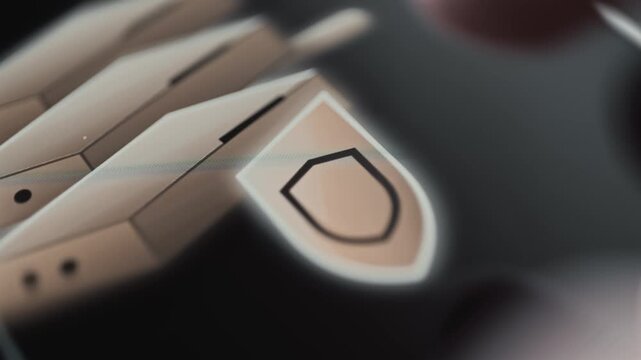 Close detail reveals secure server modules
