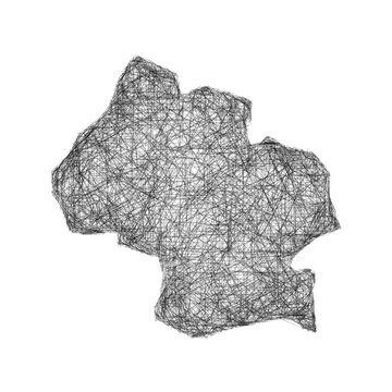 Sketch South Gloucestershire (England) outline map design