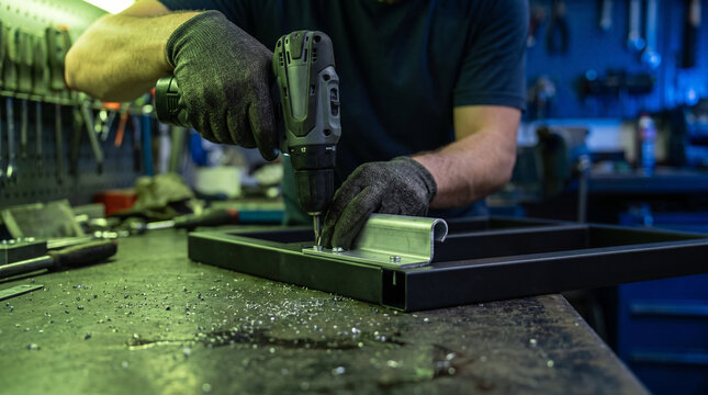 Trainee assembles a machined aluminum prototype