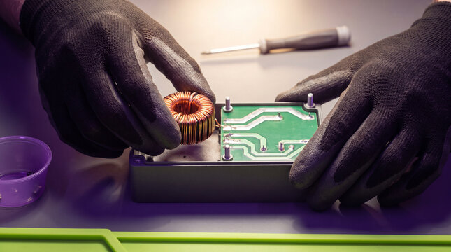 Instructor removes copper coil during repair training