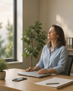 Professional taking a calm digital work break