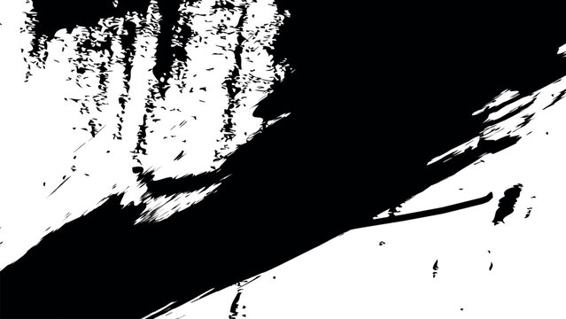 Abstract grunge diagonal background vector featuring rough ink splatter scratch collection in black and white style for distressed poster and urban wall design