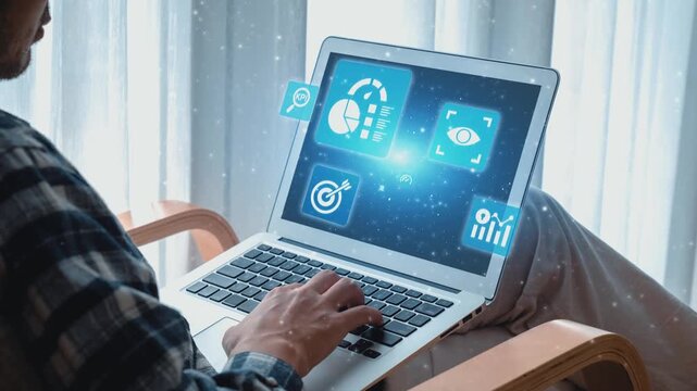 KPI icons show performance metrics, goals, and achievement measurement. KPI helps business track progress, KPI supports management, and KPI improves strategy results. Gist