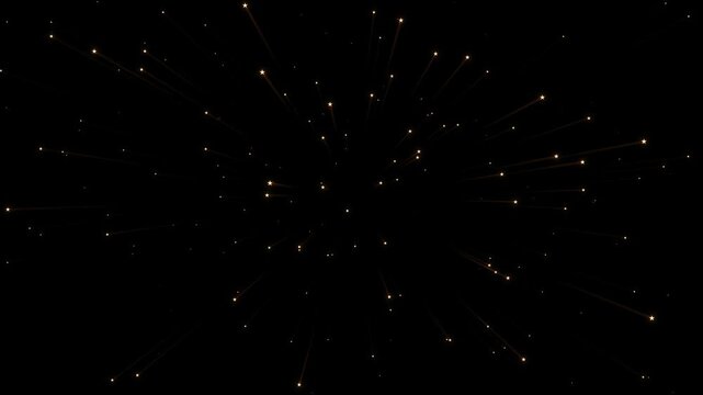 White glitter sparkle star dust trail with twinkling shining particles, golden exploding shooting stars cannon bomb burst explosion.  4k video