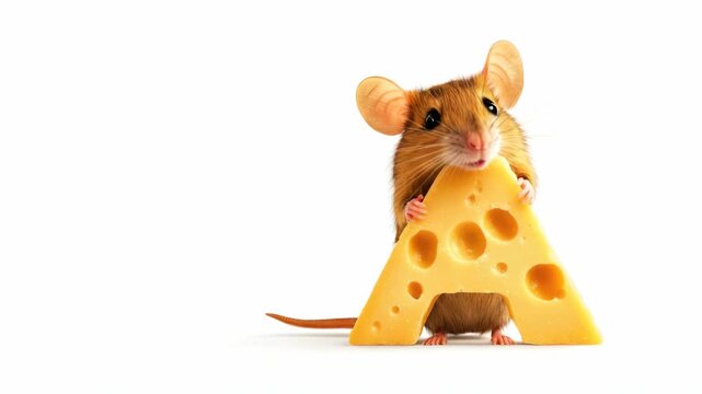 Cute Mouse with Cheese