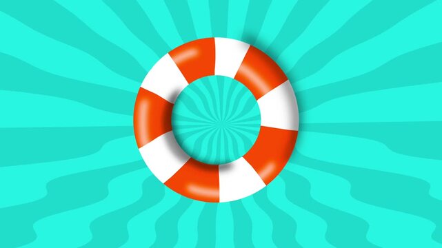 lifebuoy on the sea