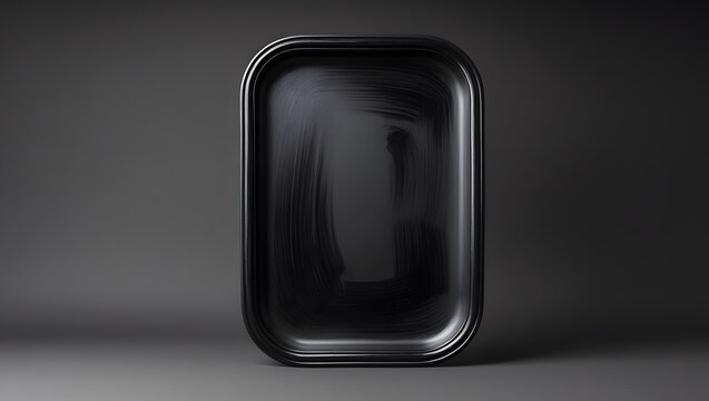 Bold Black Dry Brush Border with Vertical Rounded Rectangle Shape