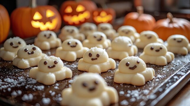 Set of halloween pumpkins