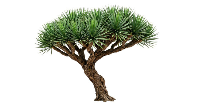 Dracaena draco tree isolated on transparent background