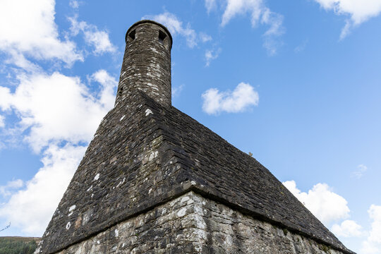 St. Kevin's Church at the ancient monastic site of Glendalough, County Wicklow, Ireland