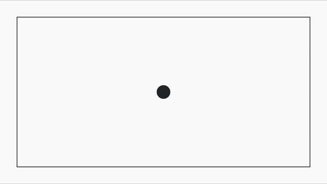 Minimalist loading animation with rotating dotted circle and central point on 4k white background spinner