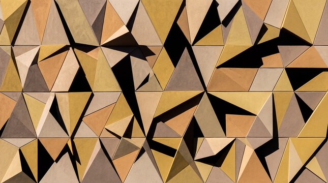 Abstract Geometric 3D Triangle Facade Pattern Background