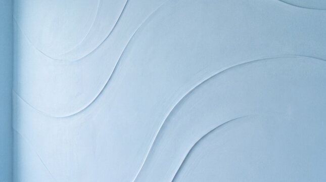Abstract Light Blue Wall Texture with Curved Lines