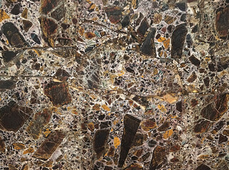 close-up view of a portion of brown and white marble © tiziana