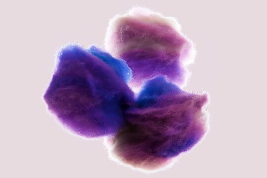 abstract stringy 3d formed cloud shapes on neutral background