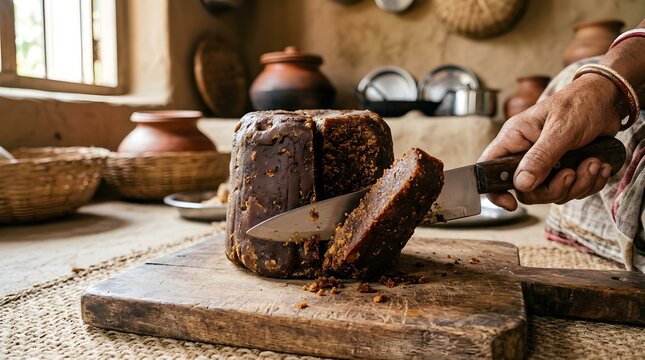 Fresh Date Palm Jaggery Khejur Gur Traditional Sweet