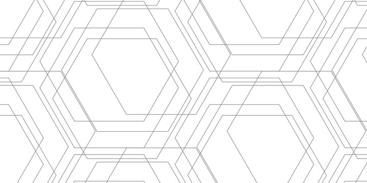 Abstract geometric pattern with overlapping hexagonal outlines in a minimalist, clean design.