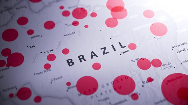 Brazil Map Outbreak Hotspots Data Visualization