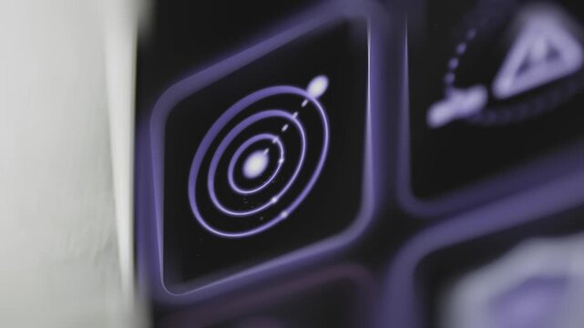 Orbital target control responds on a touchscreen