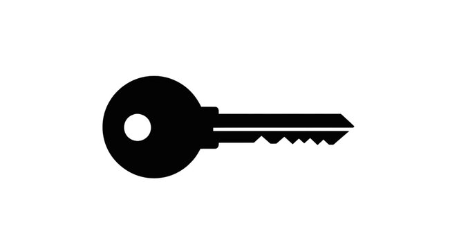 Vector illustration of key icon on a transparent background