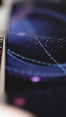 Close orbital trajectories on interactive screen © Mircea