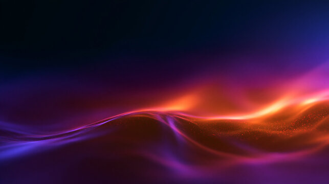 Abstract Glowing Neon Wave Flowing Energy Background