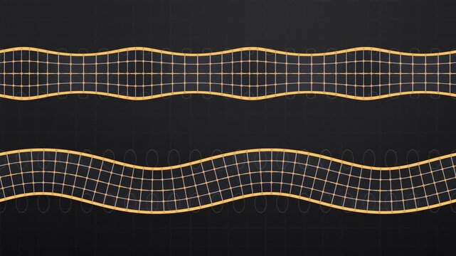 Guided Lamb Waves in Elastic Plate, Symmetric and Antisymmetric Ultrasonic Modes, Seamless Loop in subtle grey tones