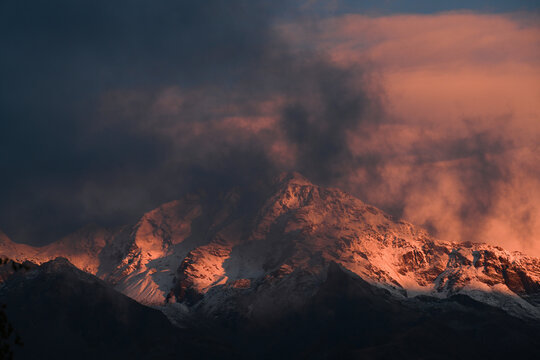 montagna tramonto vioz val di sole trentino