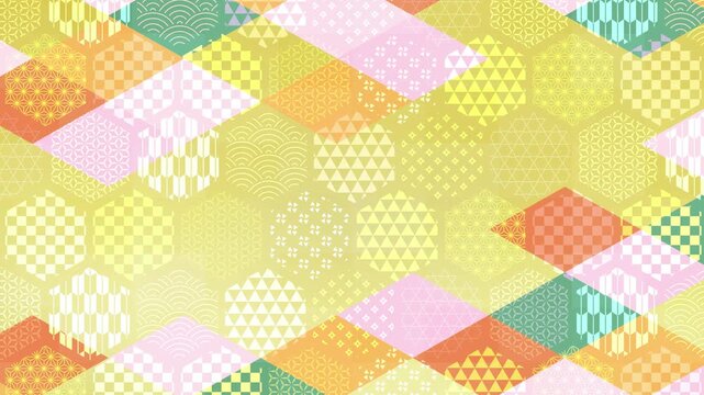 Traditional Japanese Hexagonal Pattern 4K