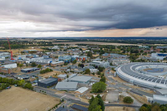 Diamond Light Source Research Facility at Harwell Science and Innovation Campus During a Cloudy Day