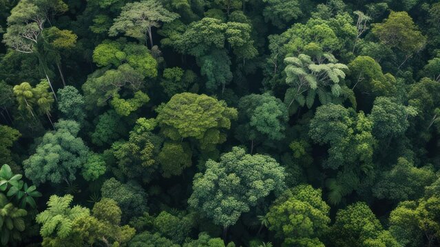 Lush green forest canopy