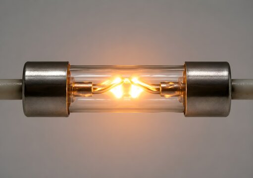 Household Fuse Glowing Moments Before Failure Creates Dramatic Electrical Overload and Home Safety Risk Concept