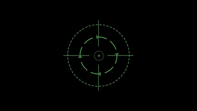 targeting reticle animation Tactical Green Night Vision Style Interface HD