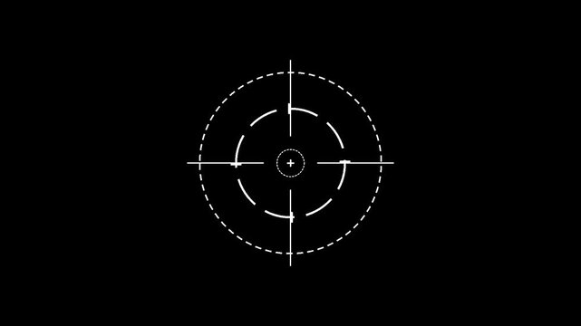 targeting reticle animation Classic White Plain Gaming Crosshair Element HD