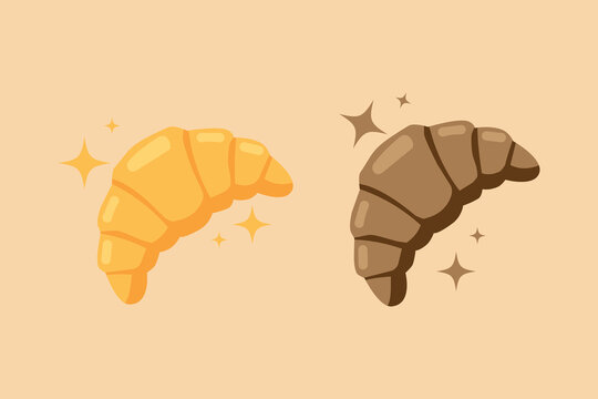 Hand Drawn Croissant and Pastry Illustration Set